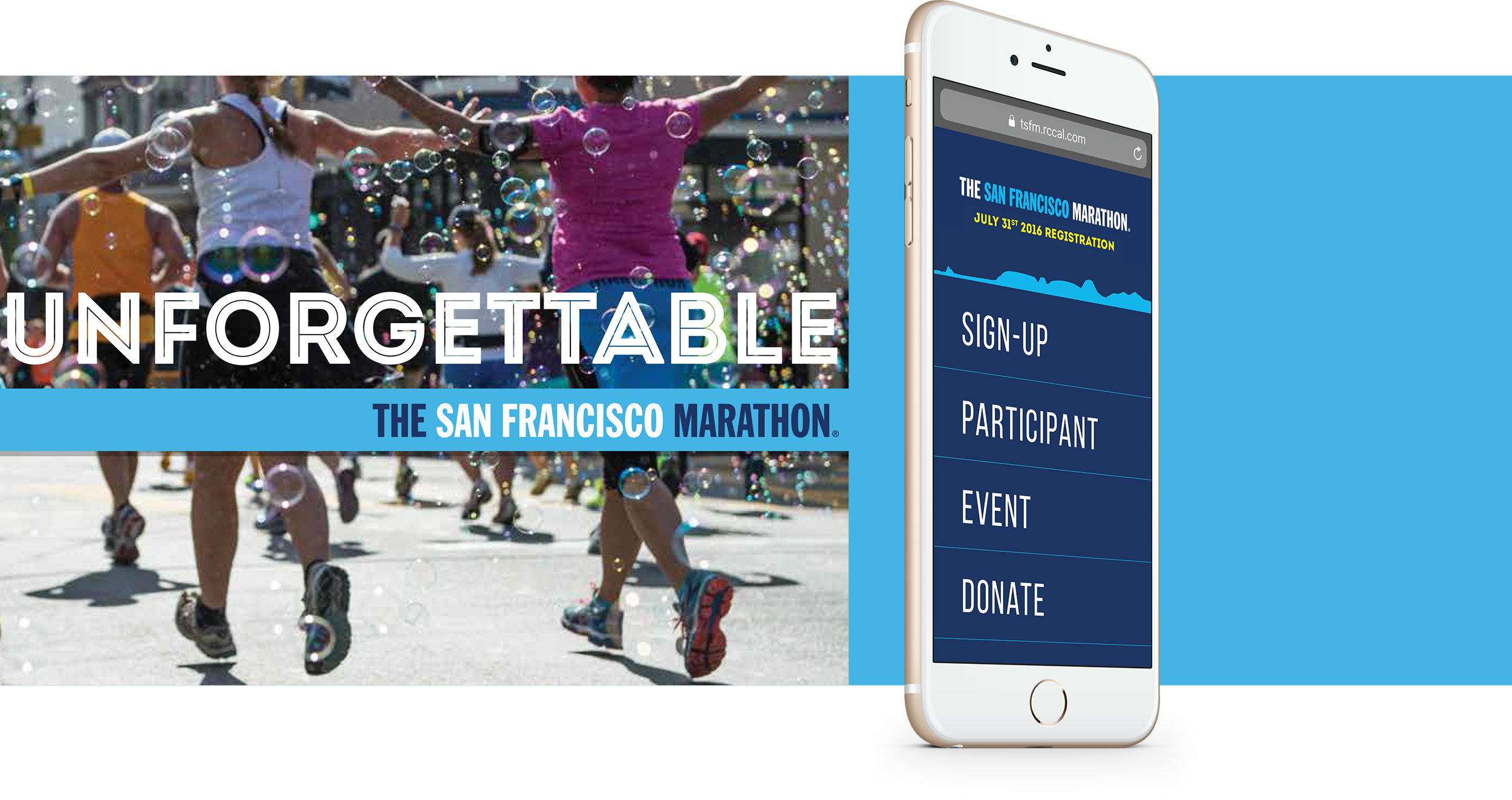 Mobile device showing page from San Francisco Marathon app.