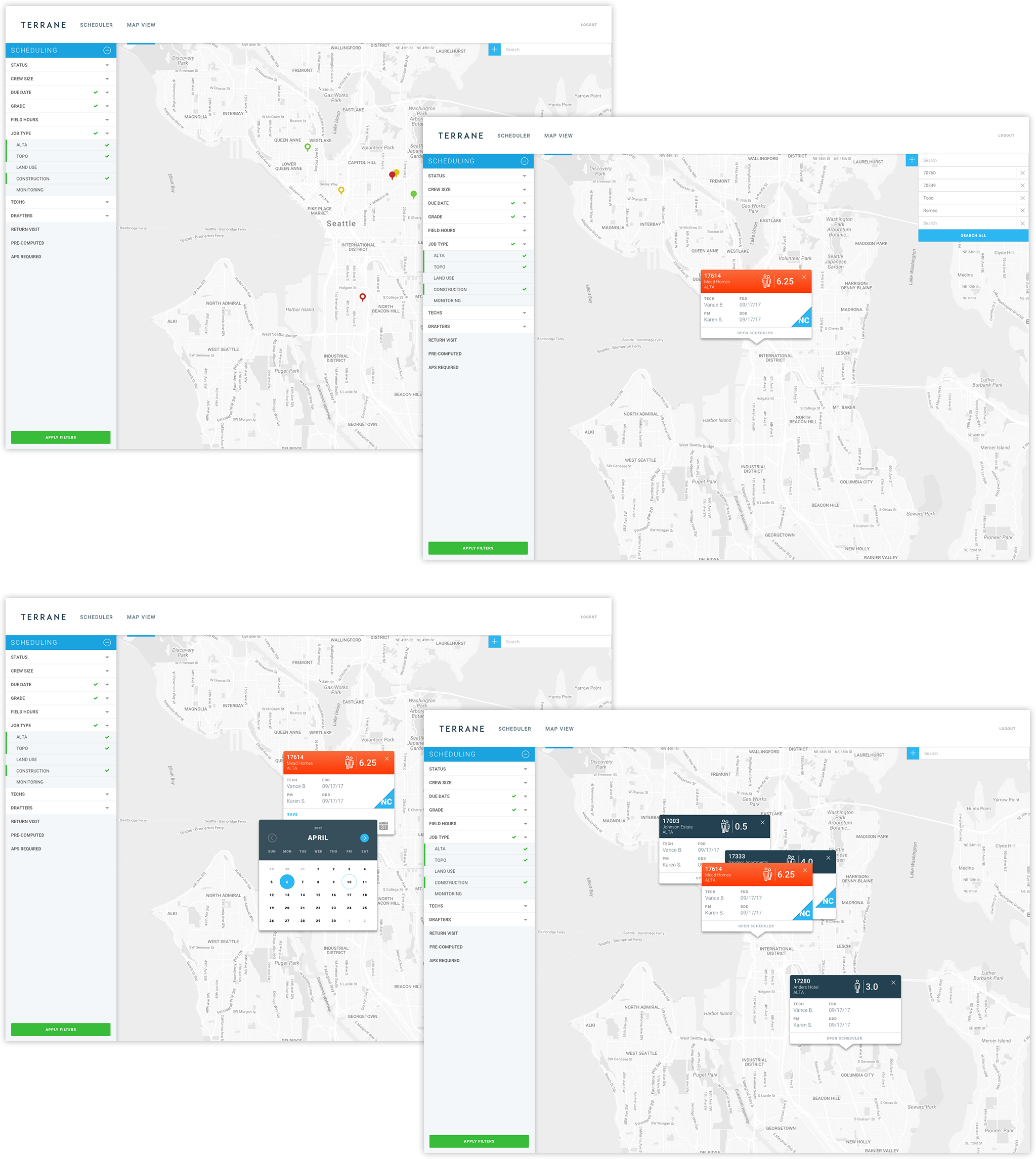 Navigation visualizations using Terrane's unique graphic approach