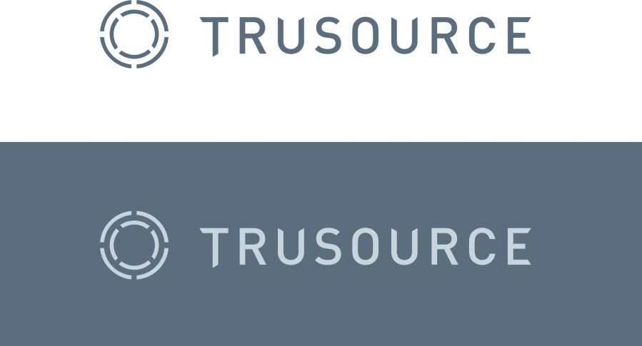 TrueSource light and dark logos with name as text.