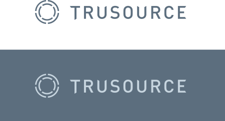 TrueSource light and dark logos with name as text.
