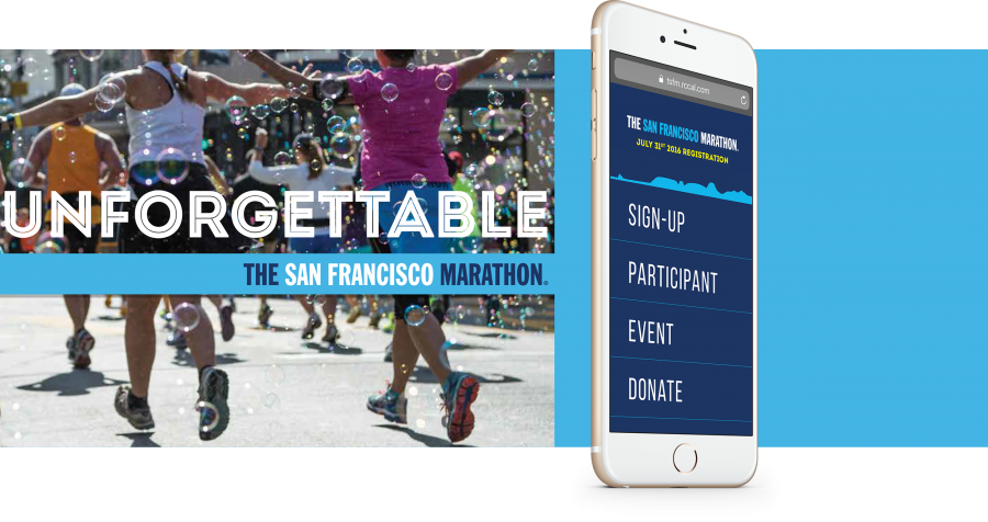 Mobile device showing page from San Francisco Marathon app.